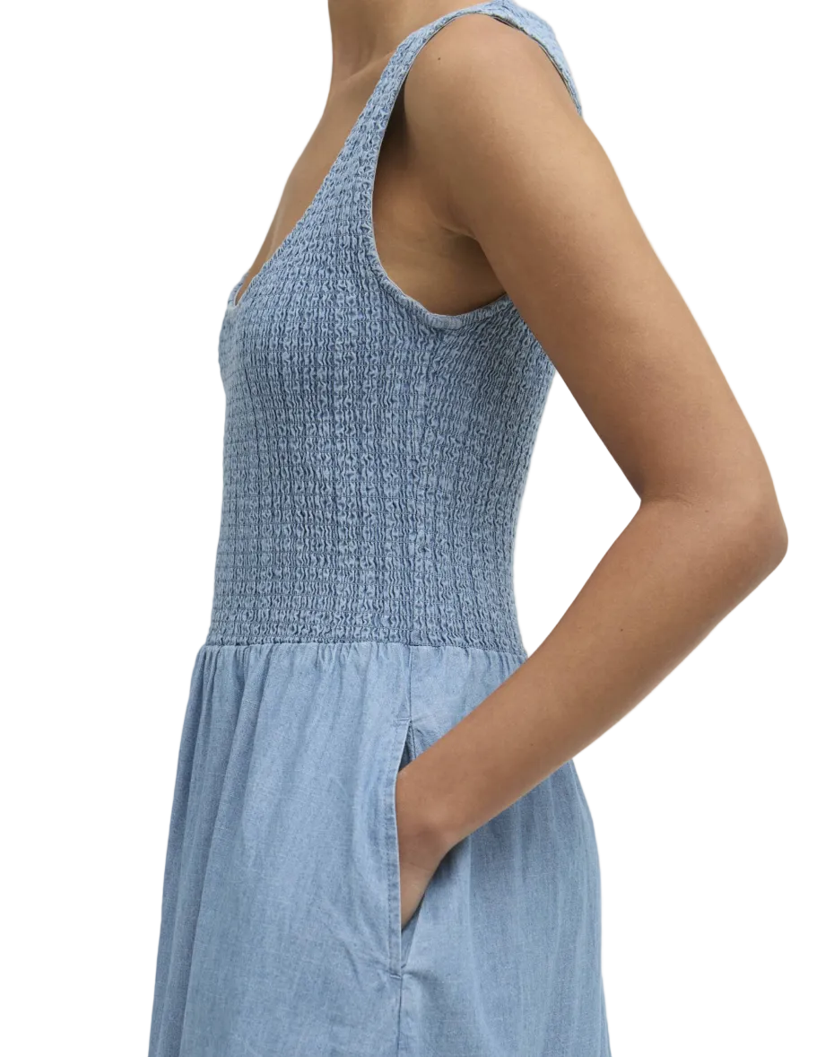 Josie Midi Dress-Chambray