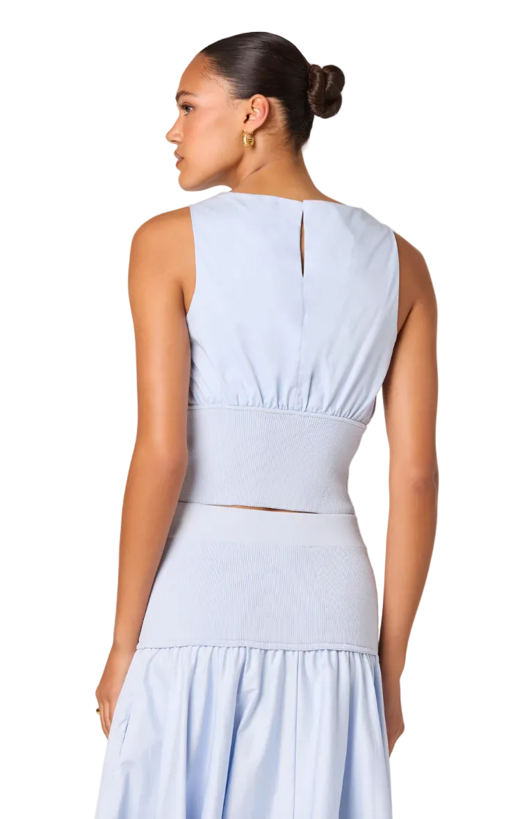 Thesan Crop Top-Blue