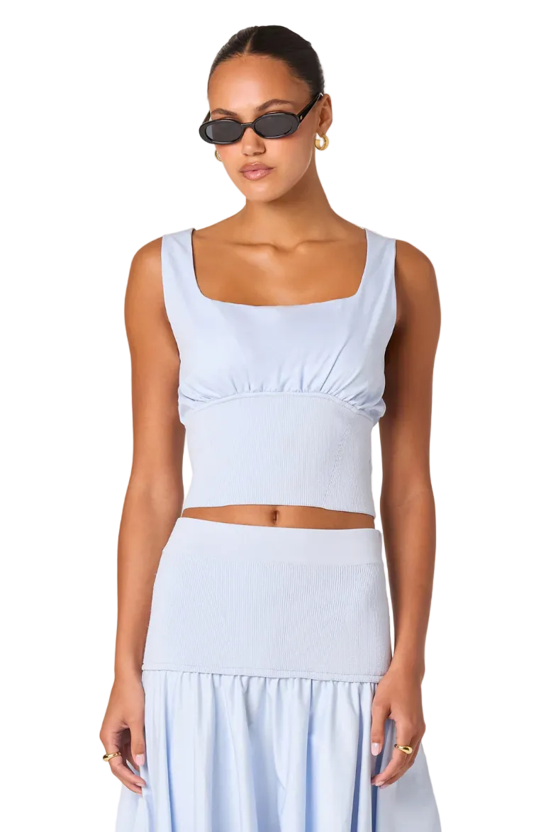 Thesan Crop Top-Blue