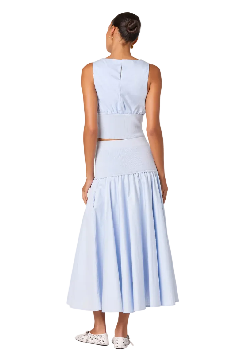 Thesan Crop Top-Blue