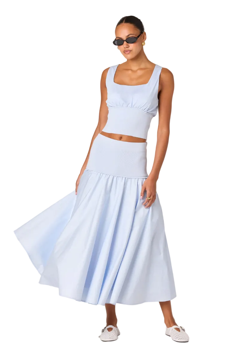 Thesan Crop Top-Blue