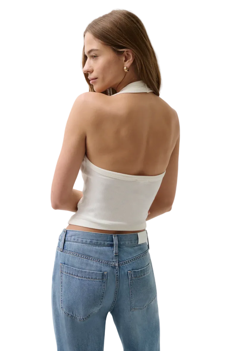 Nattie Halter Top-Soft White