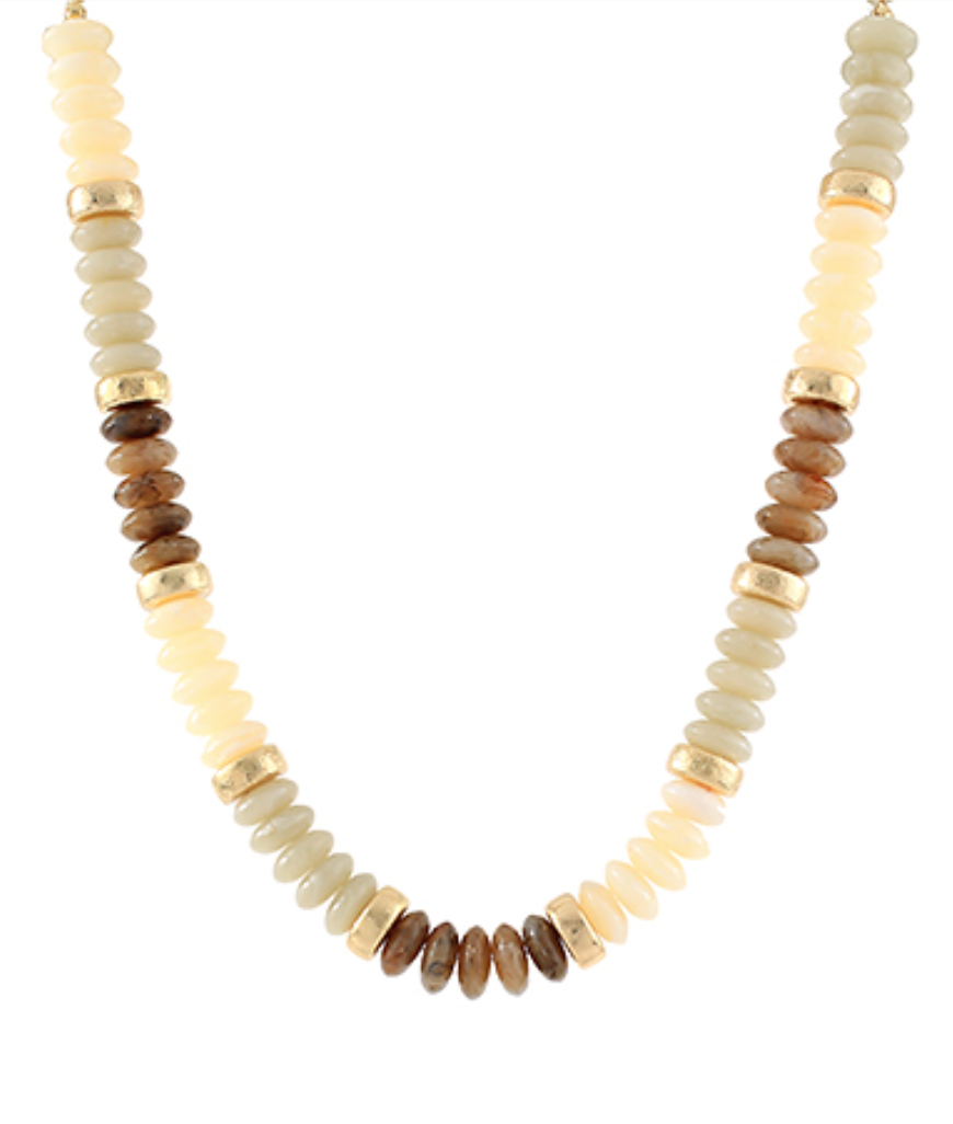 Color Wide Bead Necklace