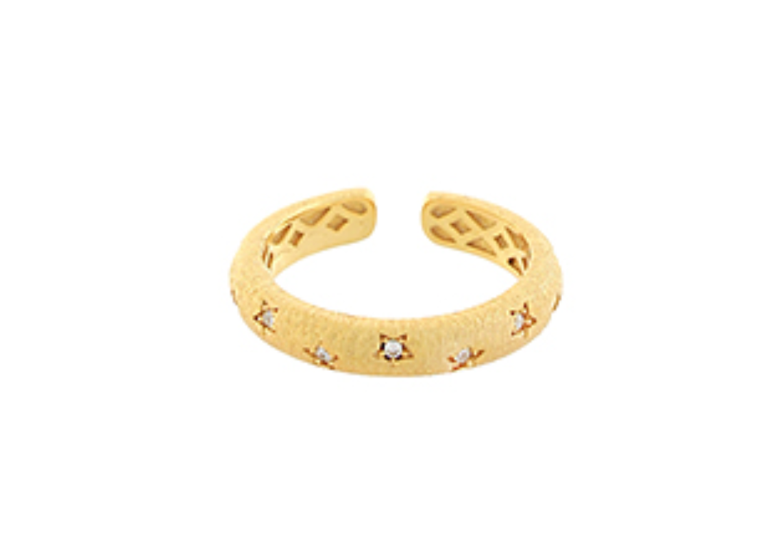 Crystal Station Open Ring-Narrow