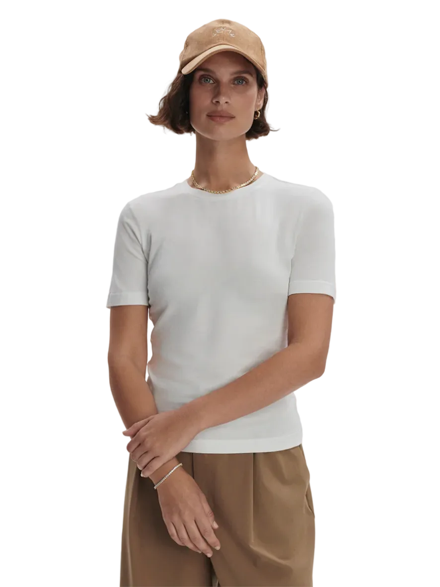 Regina Fitted Tee-White