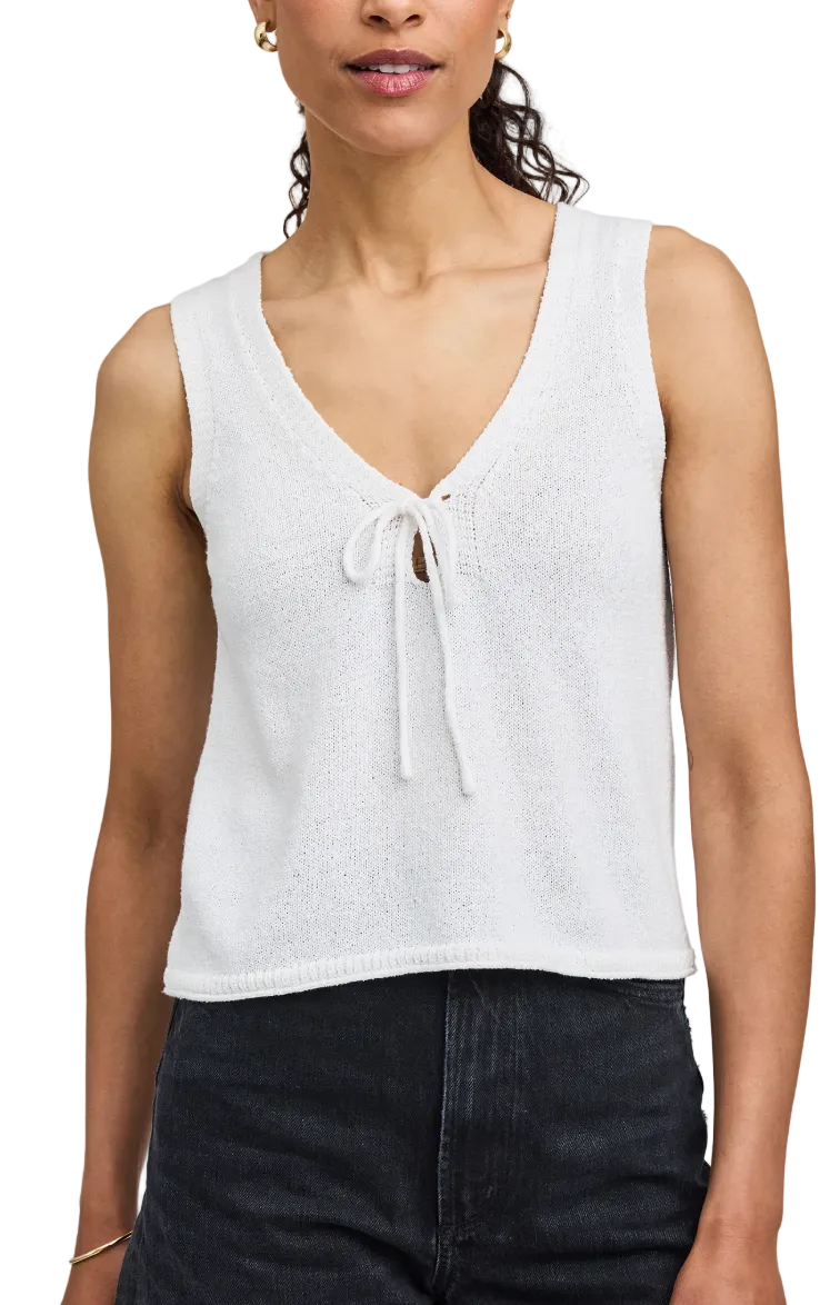 Rebel Knit Tank-White