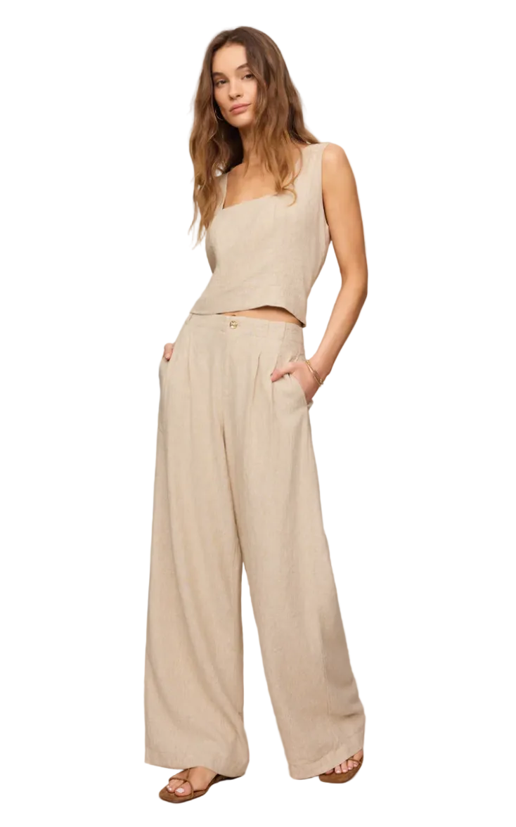 Magnolia Linen Pant-Flax