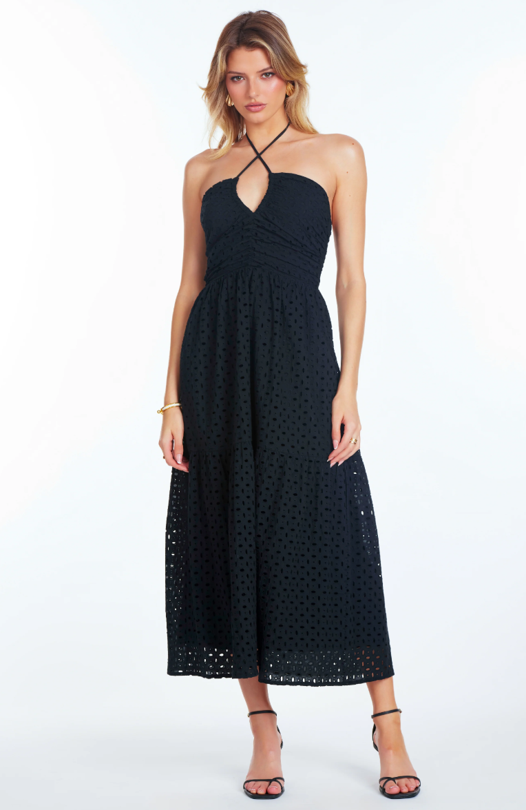 Aeries Halter-Black Eyelet