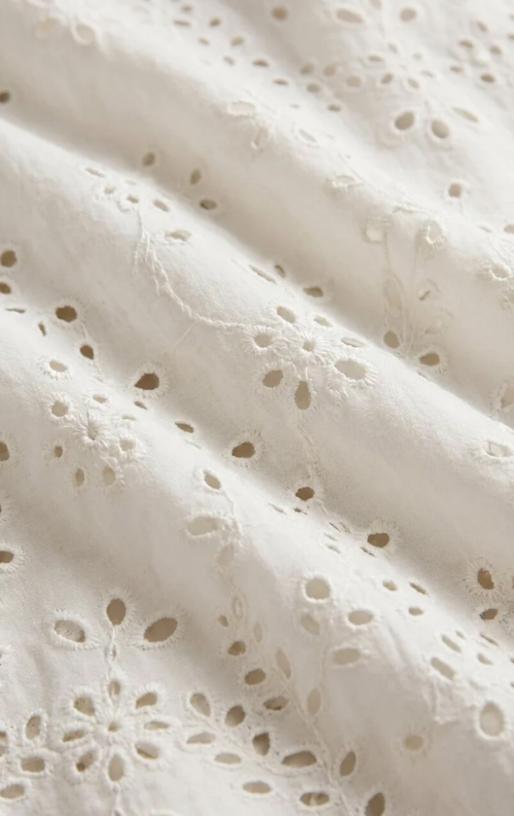 Emrie Eyelet Skirt-White