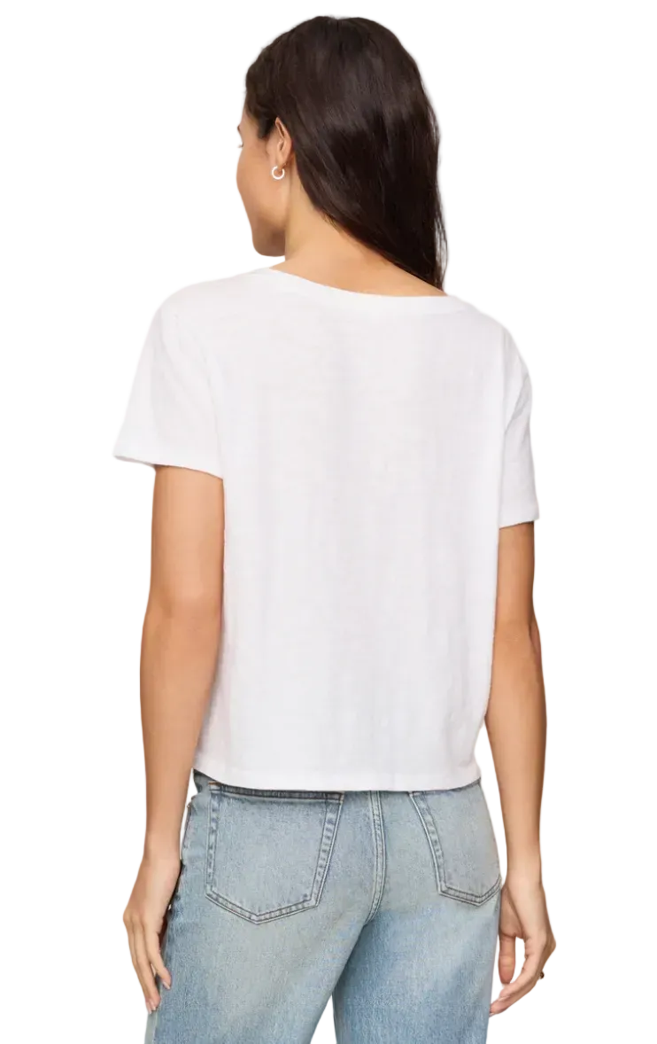 Nomad Slub V-Neck Tee-White