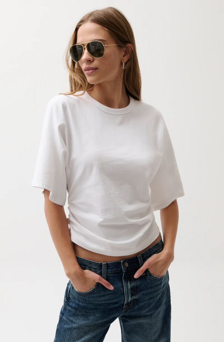 Veronica Kimono Sleeve Tee-Le Blanc