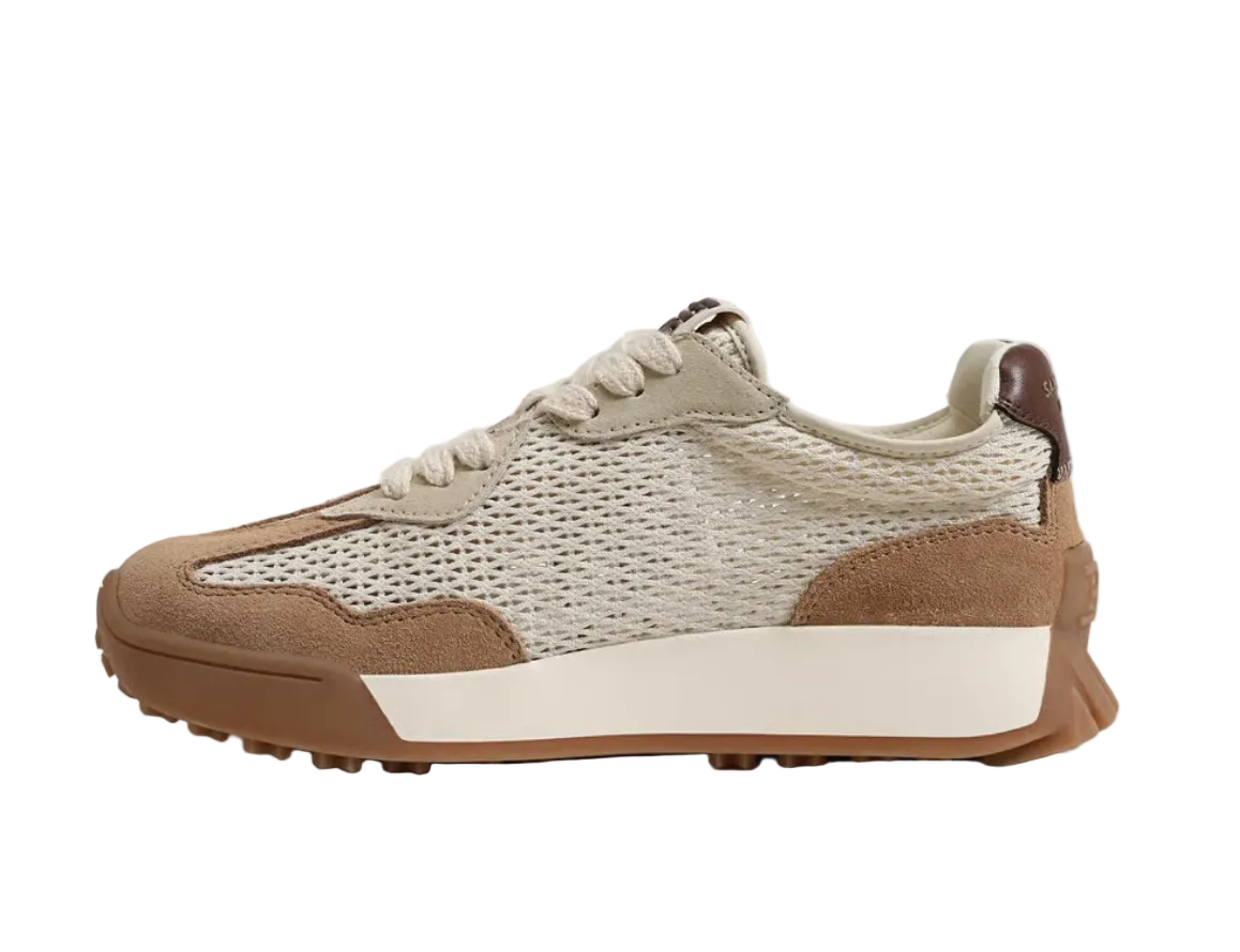 Langley Mesh Sneaker-Ivory/Tan