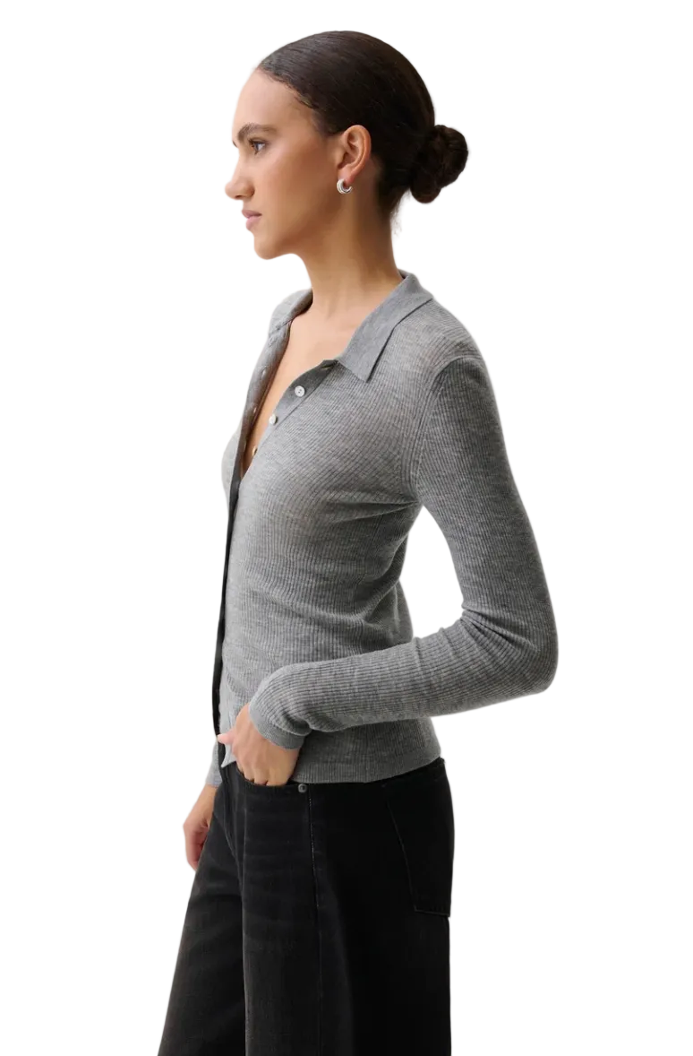 Korey Featherweight Cardigan-Grey