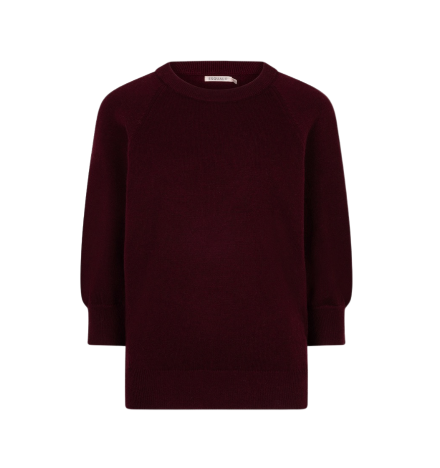 Raglan Round Neck Sweater-Merlot