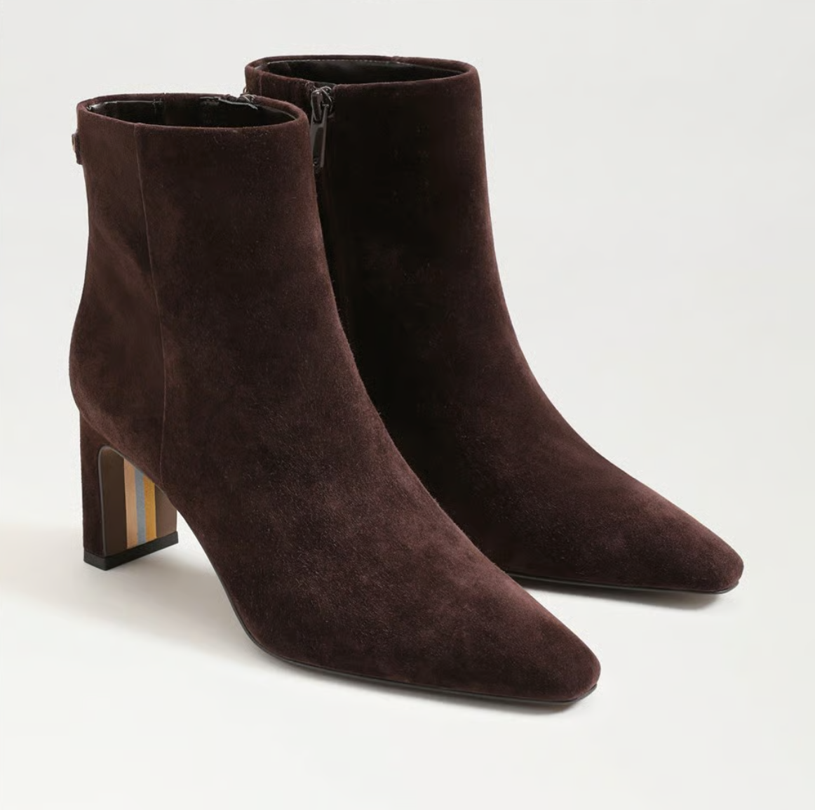 Saige Ankle Bootie-Cafe Noir Suede