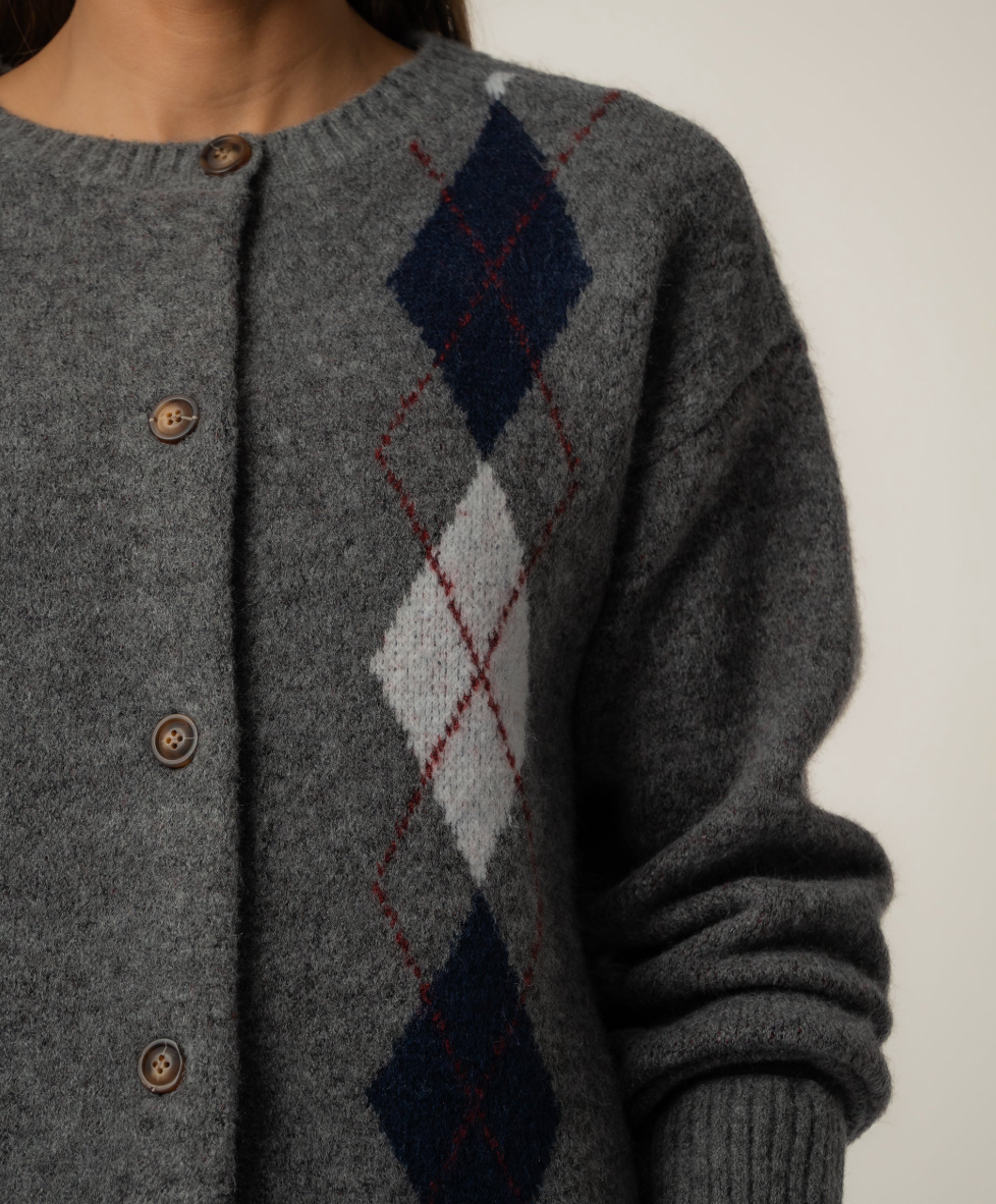 Alexa Cardigan-Charcoal