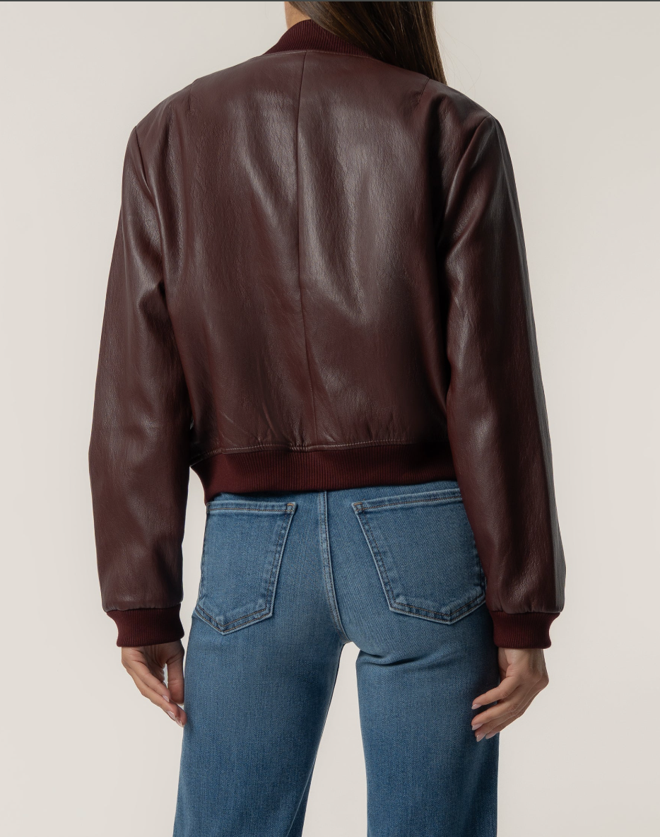 Steph Bomber Jacket-Bordeaux