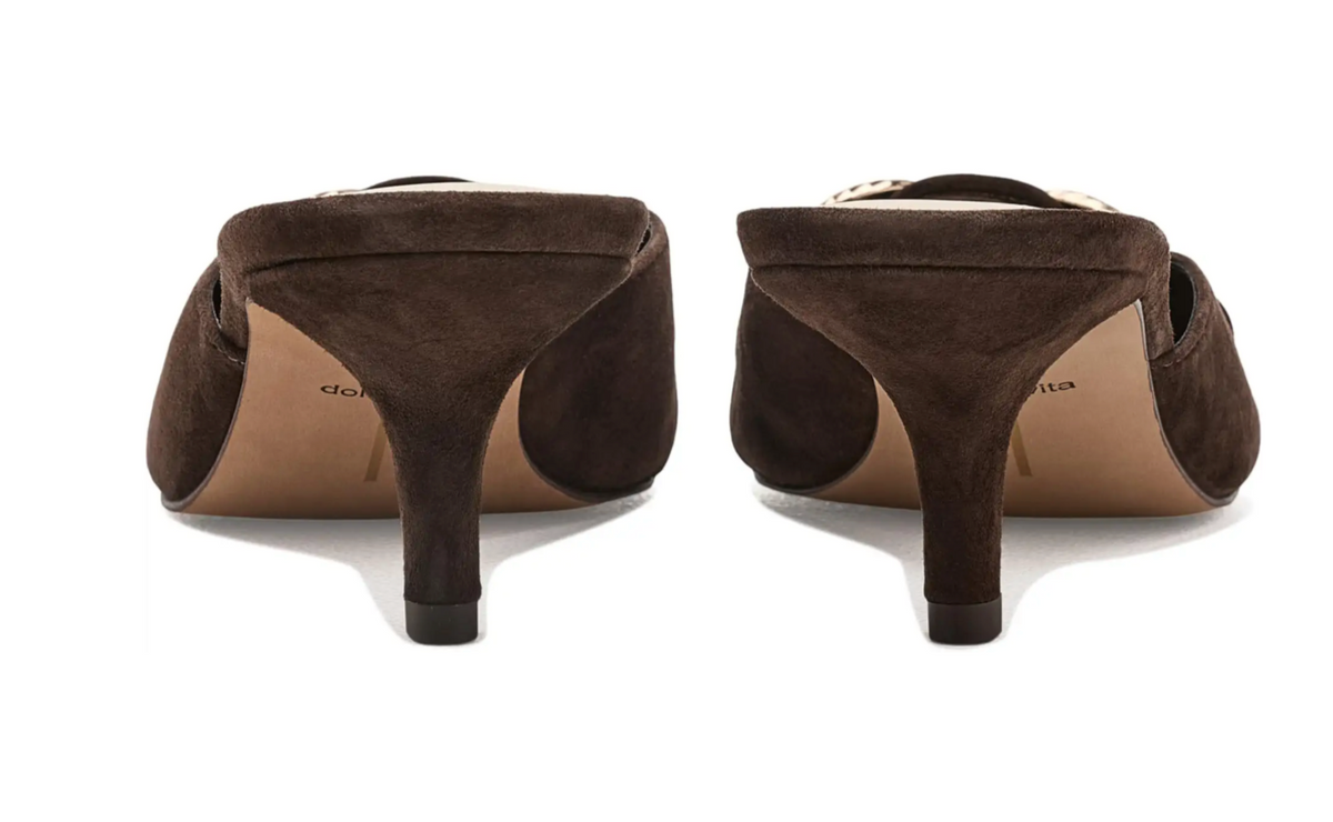Camla Mule-Dark Brown Suede