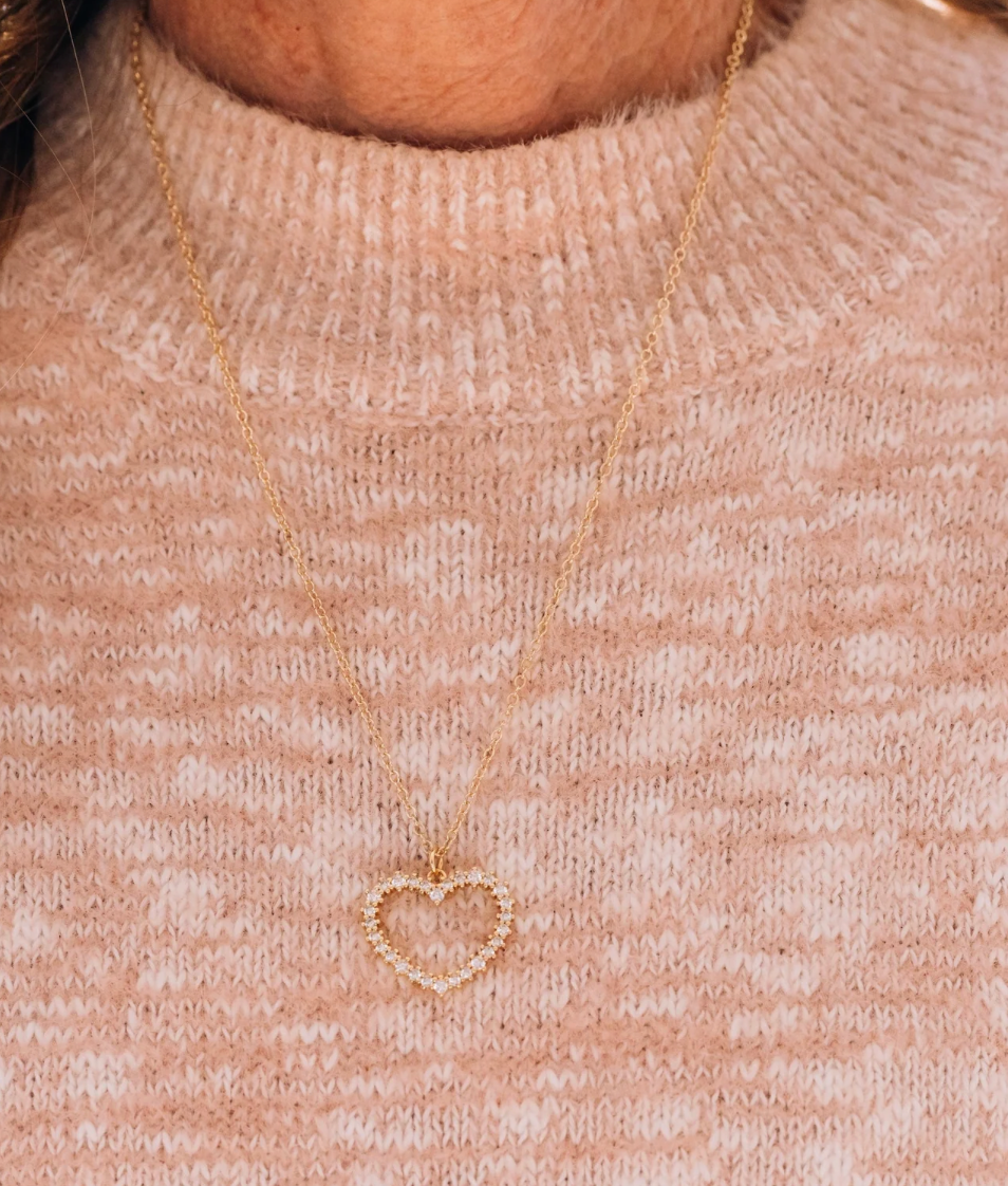 Grace Necklace-CZ Heart