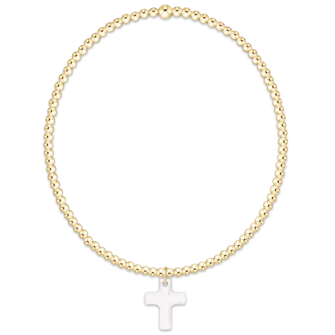 Gold 2mm Blessed Crystal Charm Bracelet