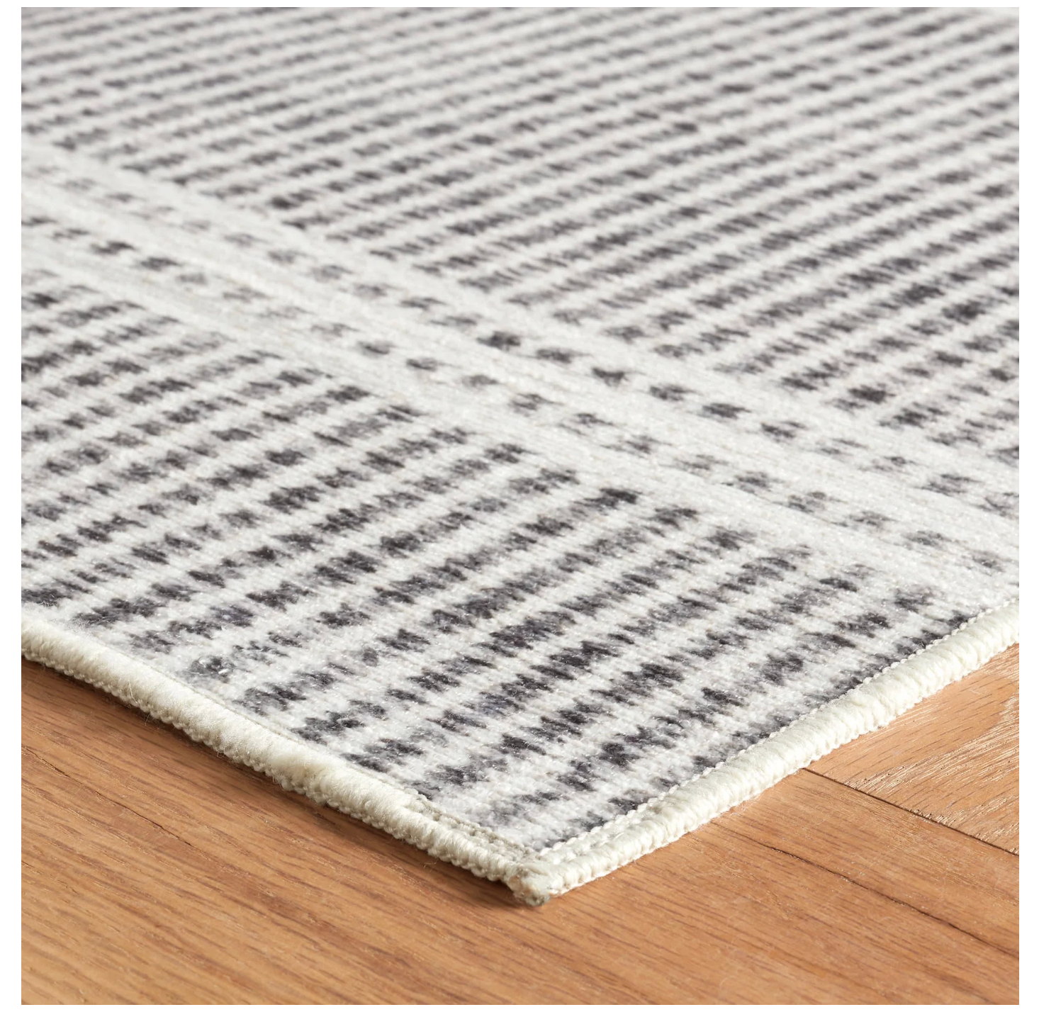 2x3 Malta Grey Striped Rug