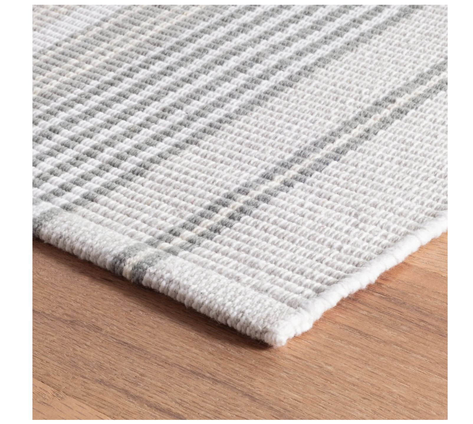 2x3 Gradiation Ticking Grey Rug