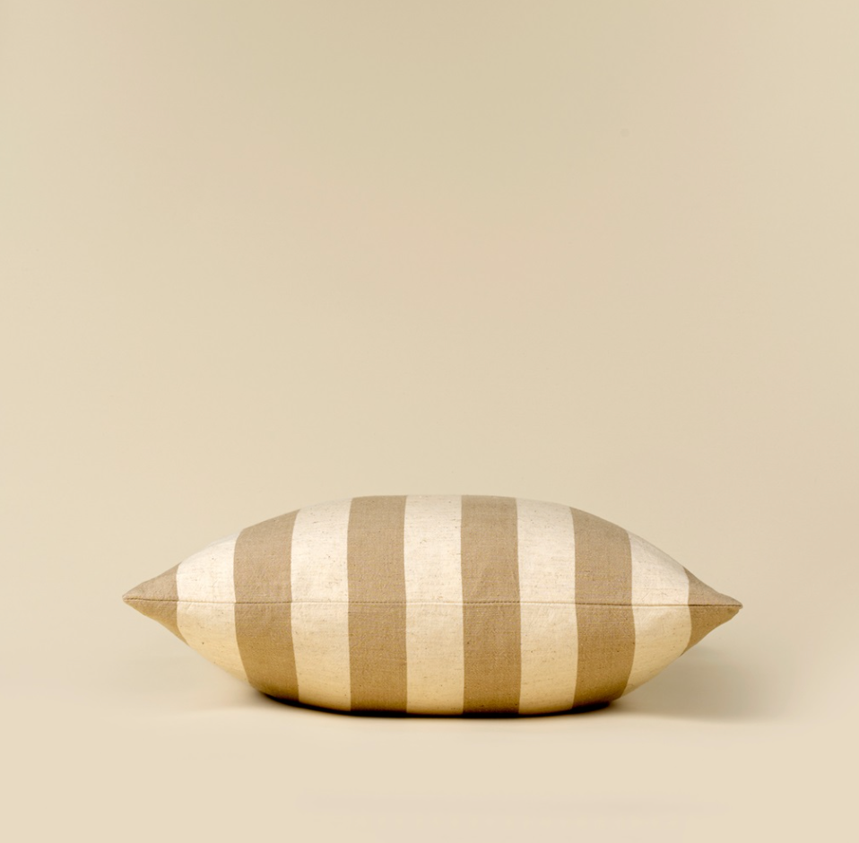 20x20 Wide Stripe Pillow-Sand