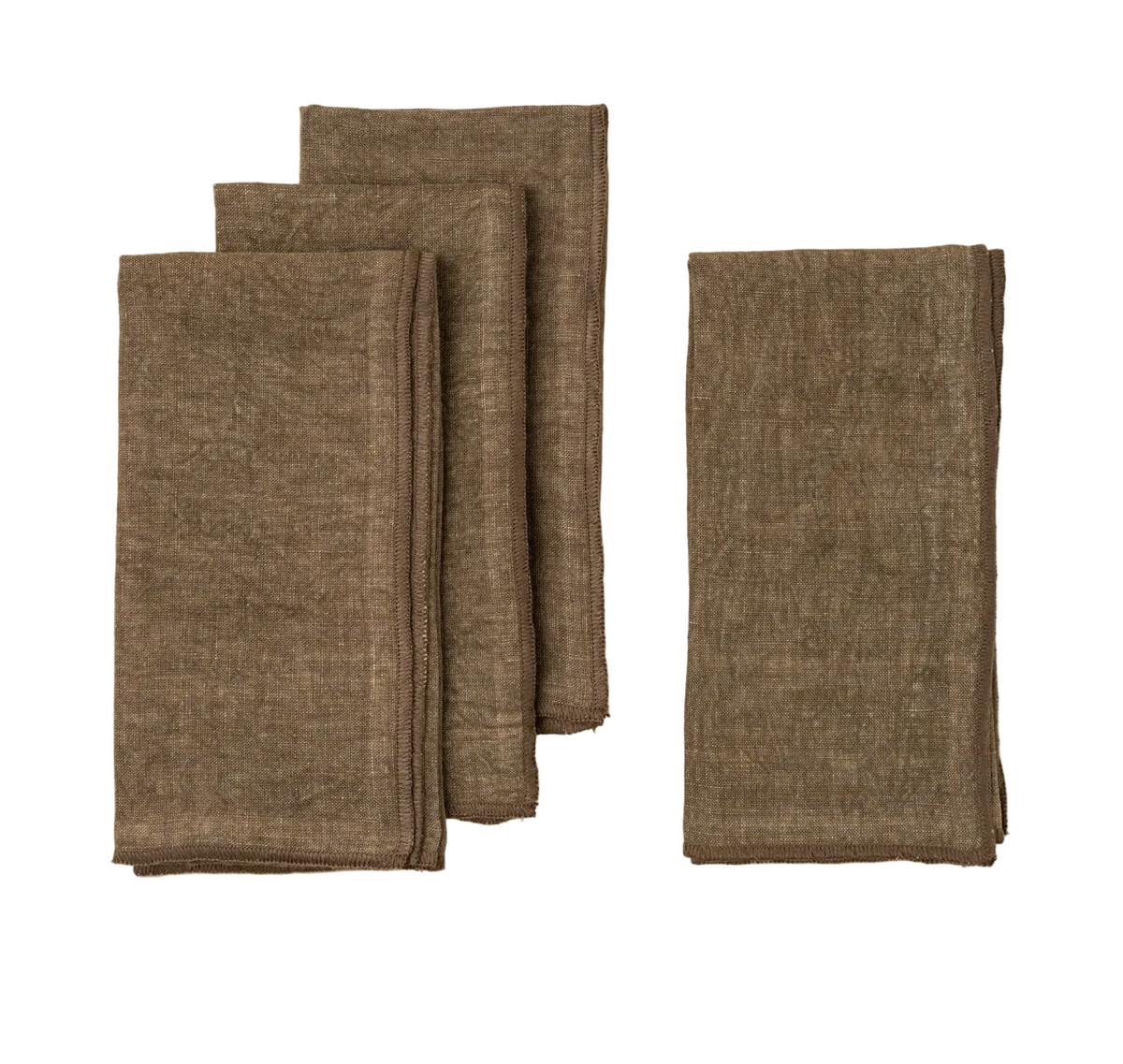 Stonewashed Linen Napkins -Fawn (Set of 4)