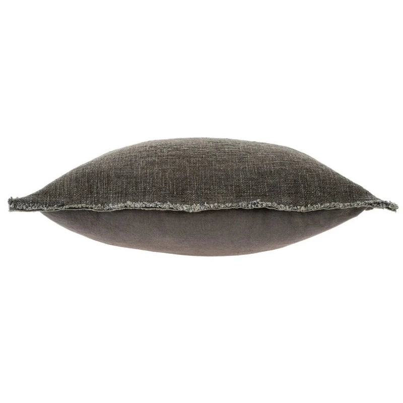 Charcoal Grey Linen Pillow - 20x20