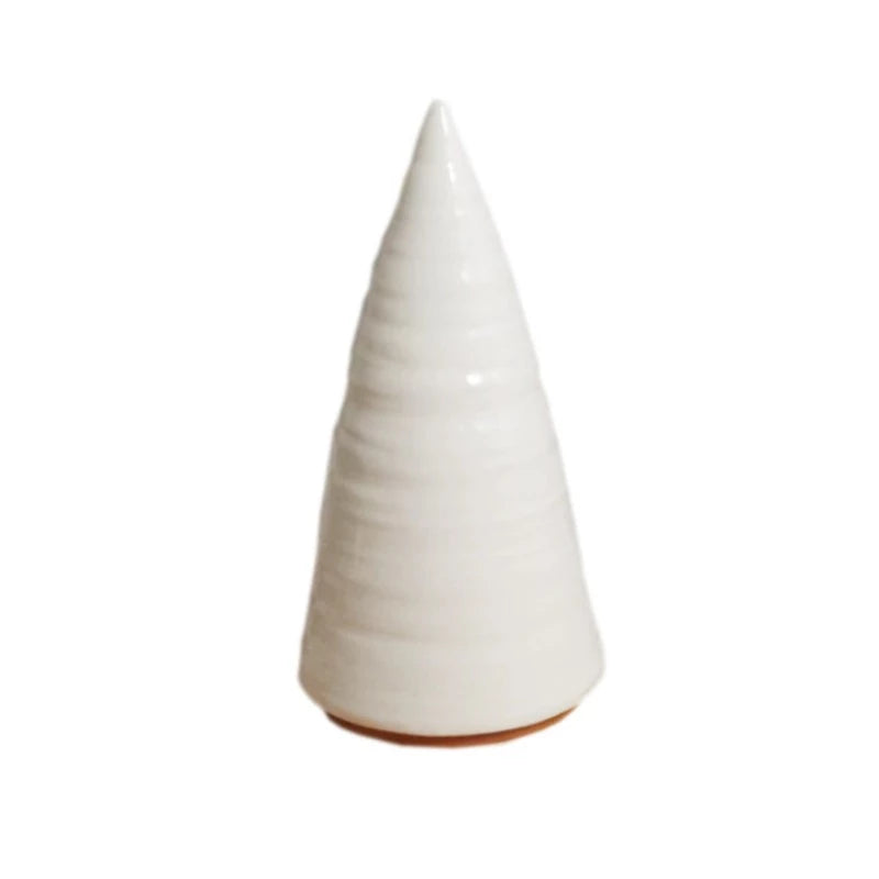 White Turned Stoneware Tree (2 Sizes)