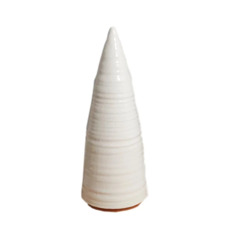 White Turned Stoneware Tree (2 Sizes)