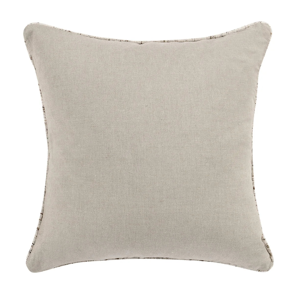 22x22 Textured Linen Pillow-Ivory/Brown