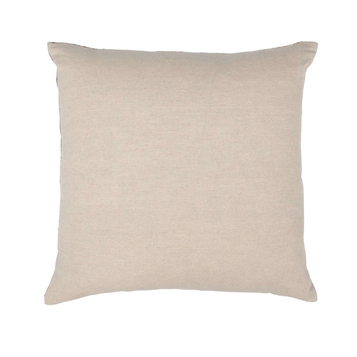22x22 Textured Linen Pillow-Natural/Cocoa Brown