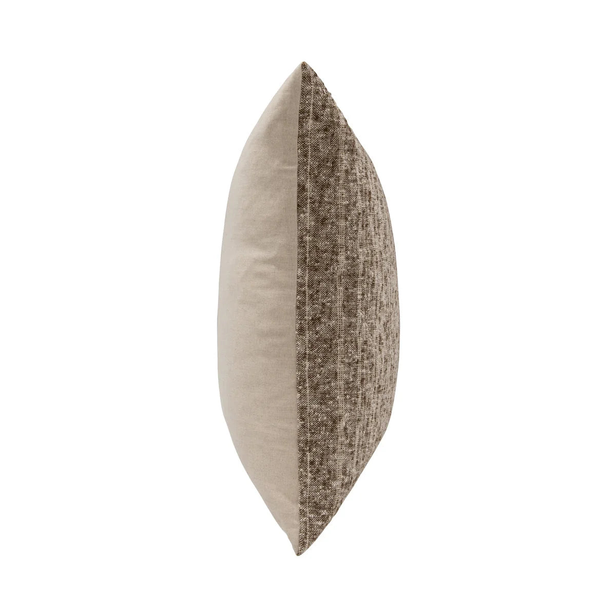 22x22 Textured Linen Pillow-Natural/Cocoa Brown