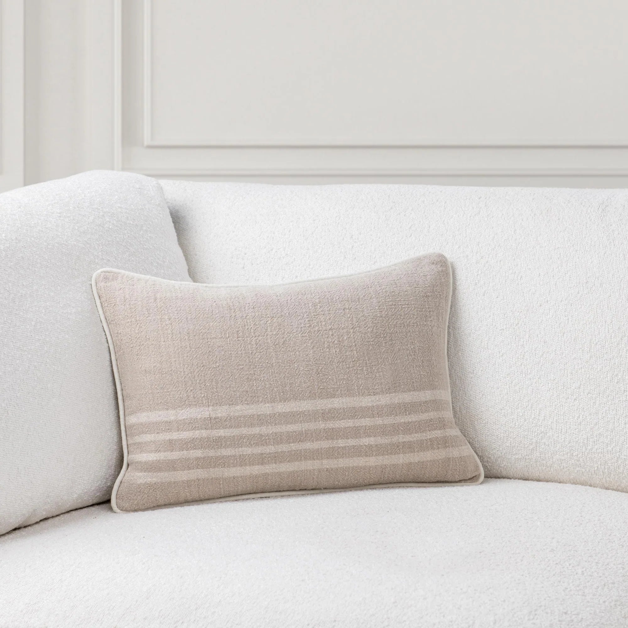 14x20 Newport Natural/Ivory Linen Pillow