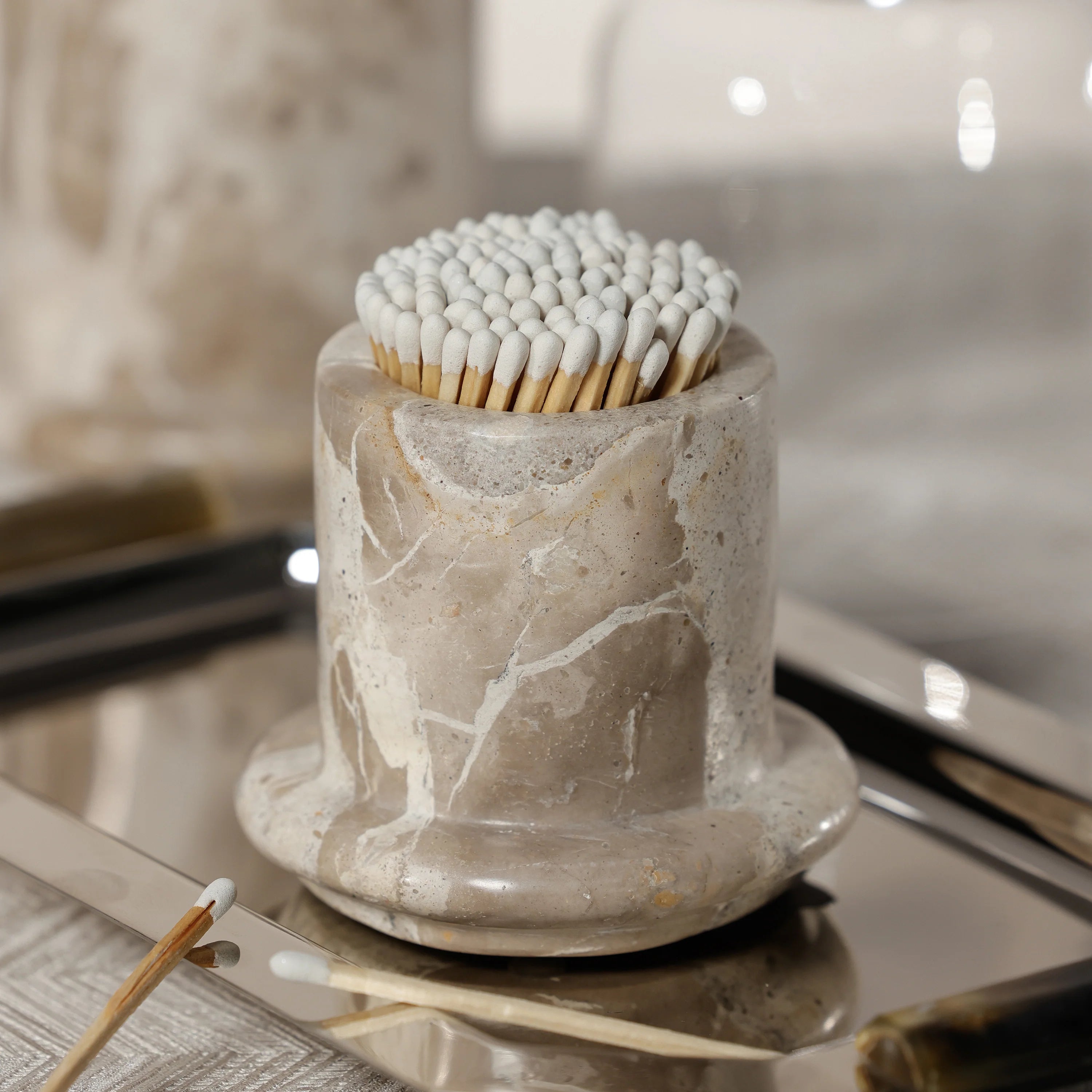 Crema Fossil Marble w/ Matches