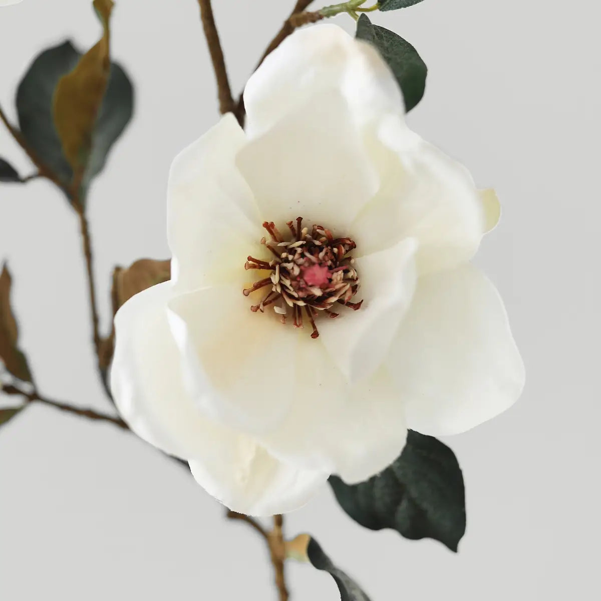35" Cream Magnolia Flower Branch