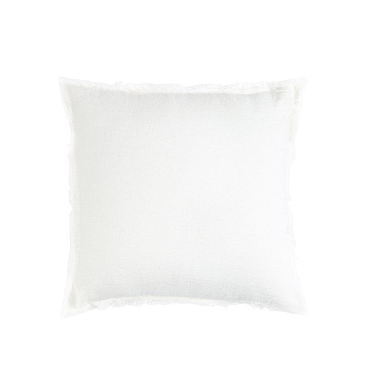 Soft White Linen Pillow - 26x26
