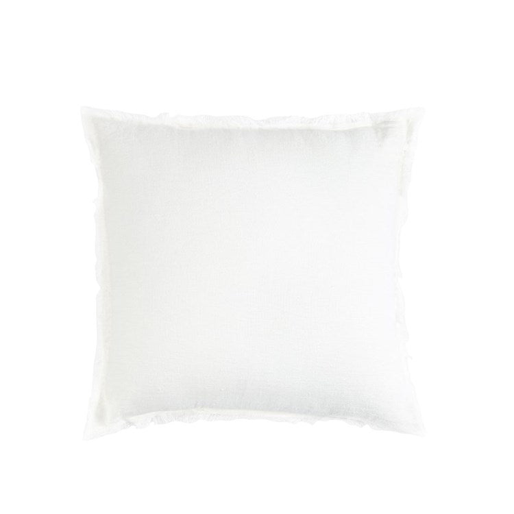 Soft White Linen Pillow 26x26