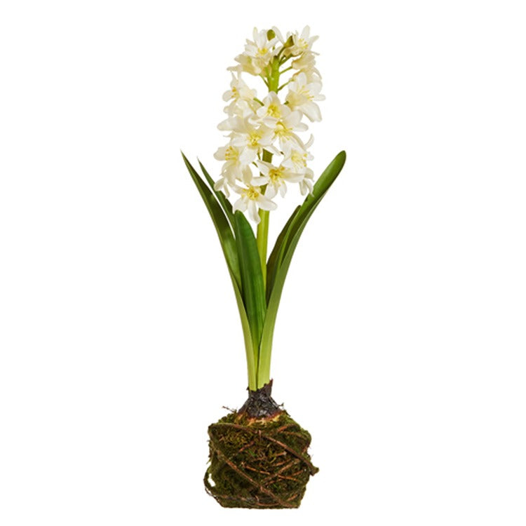 15" White Hyacinth Drop In