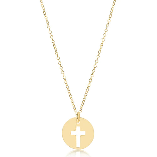 Blessed Gold Disc Charm Necklace