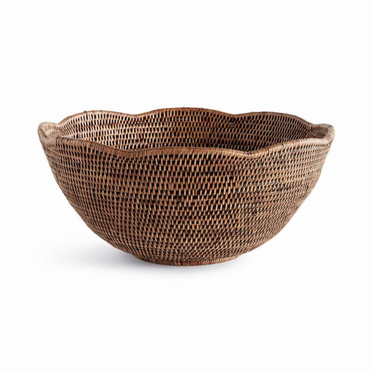 Burma Rattan Scalloped Bowl