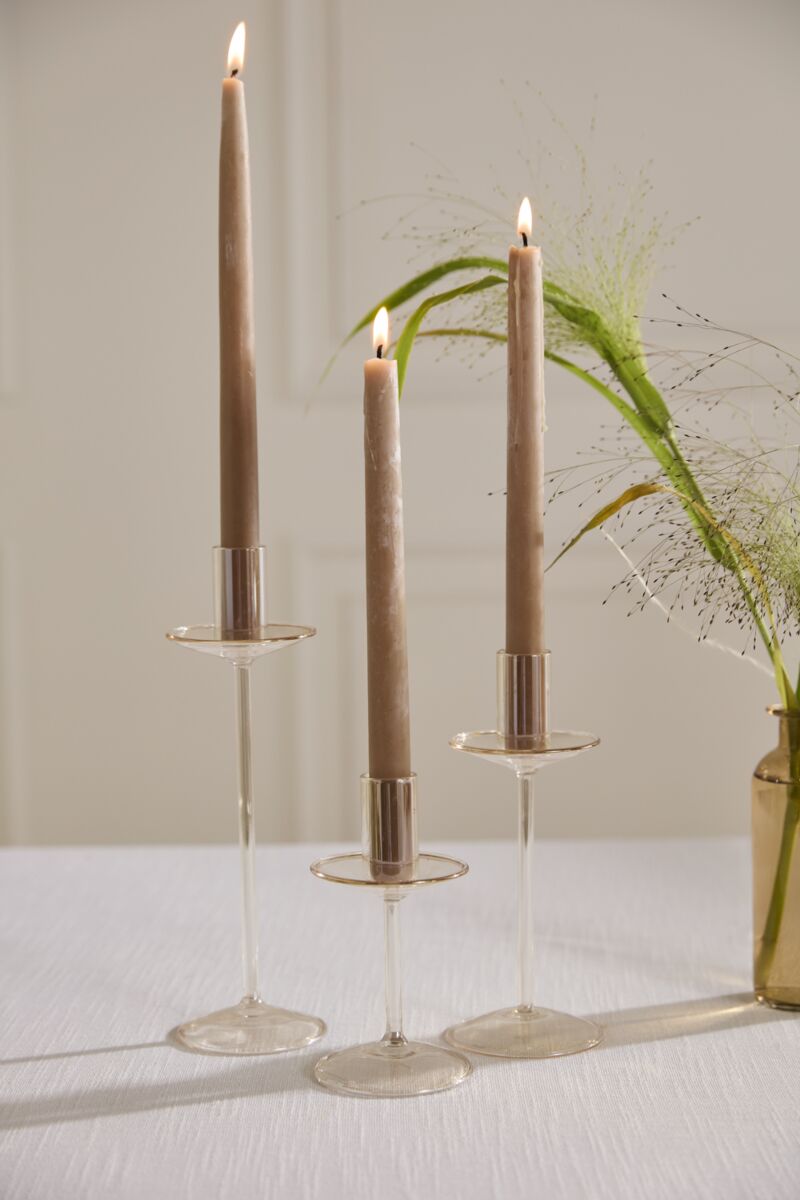 Champagne Glass Taper Candle Holder (3 Sizes)