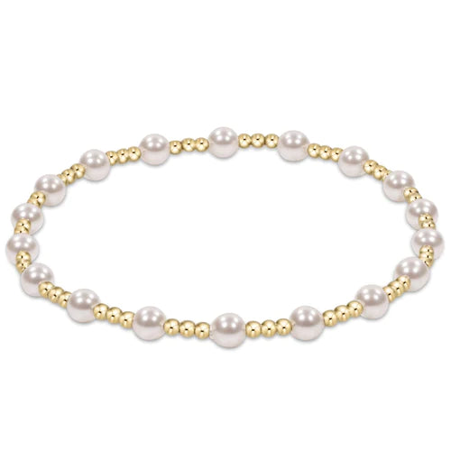 Classic Sincerity 4mm Bracelet- Pearl