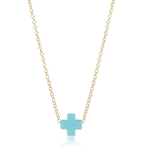 16" Necklace Gold -Signature Cross