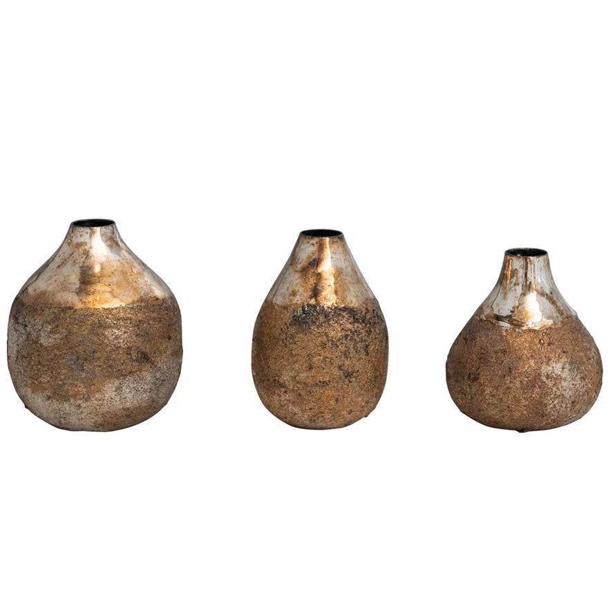 Burnt Gold Metal Vase (3 Sizes)