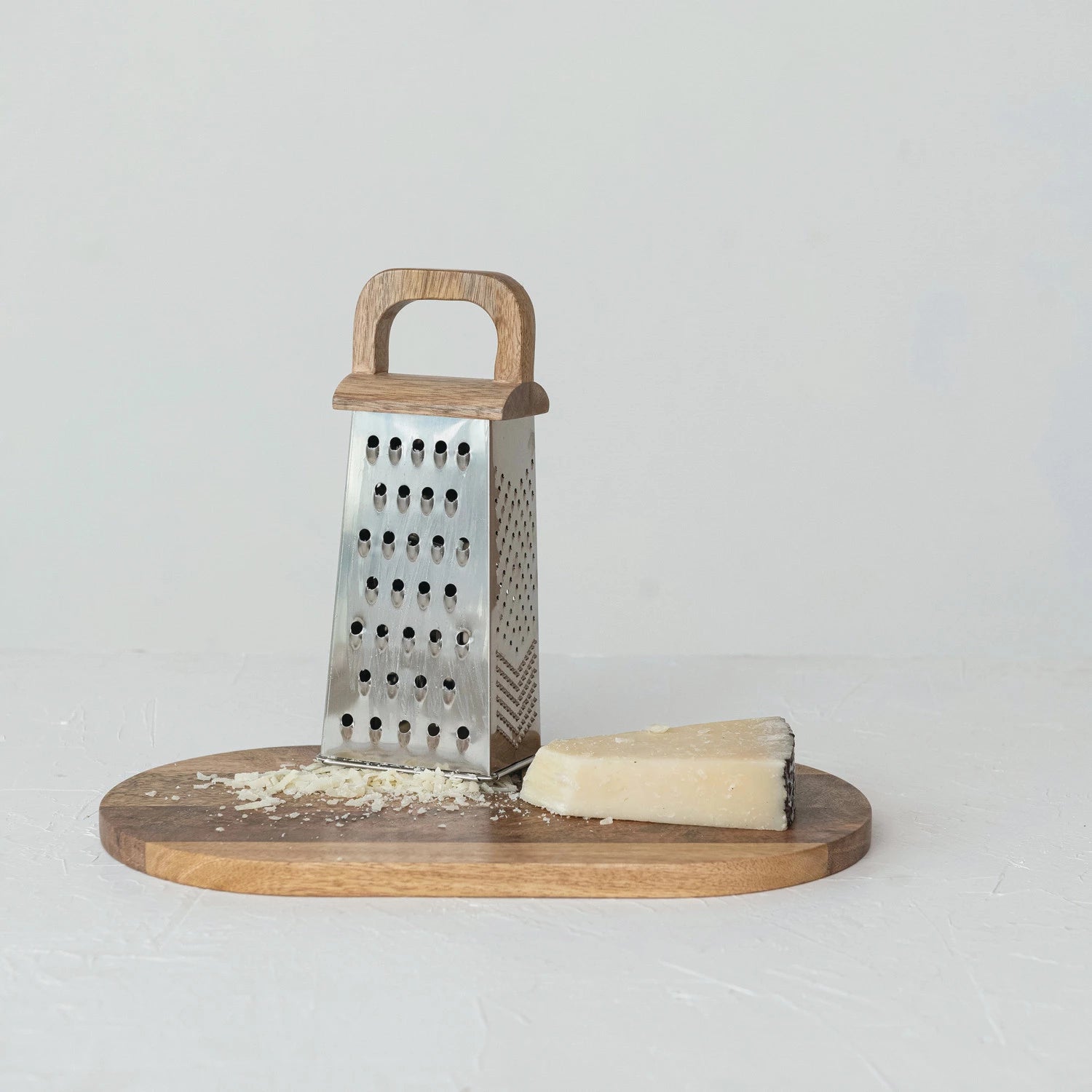 Stainless Steel Grater w/ Cutting Board (Set of 2)