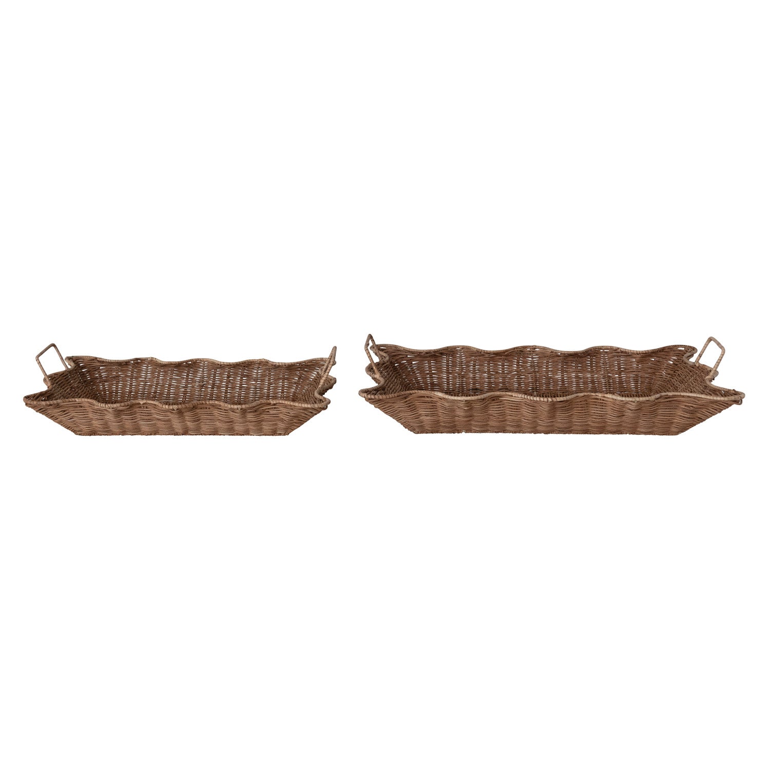 Scalloped Nesting Tray w/ Handles (2 Sizes)