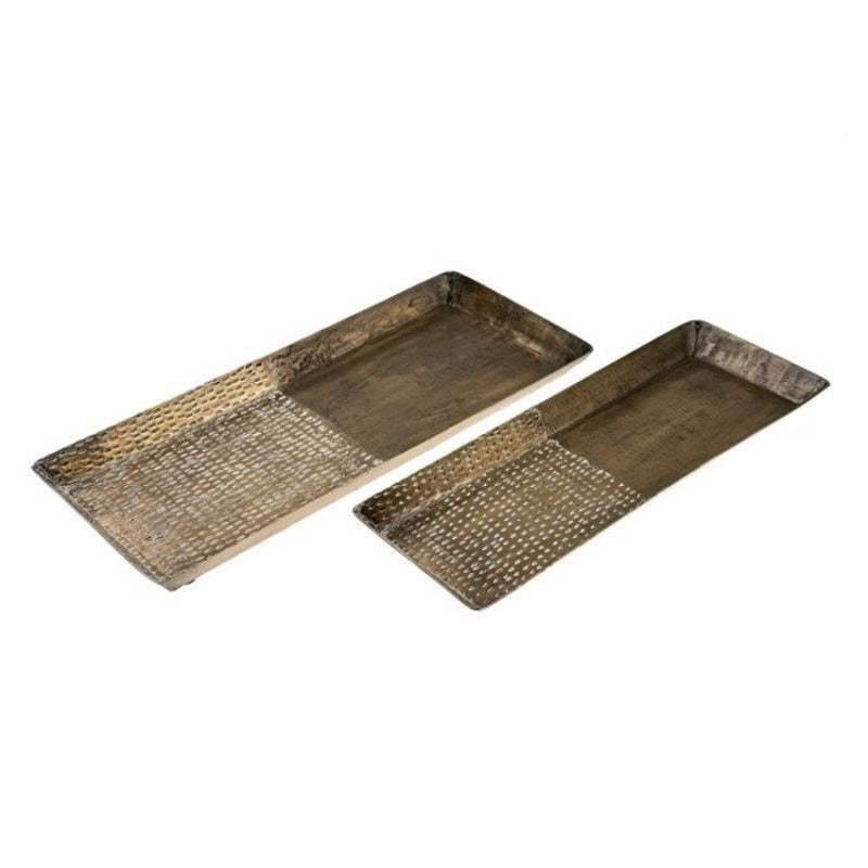 Antique Brass Metal Tray (2 Sizes)