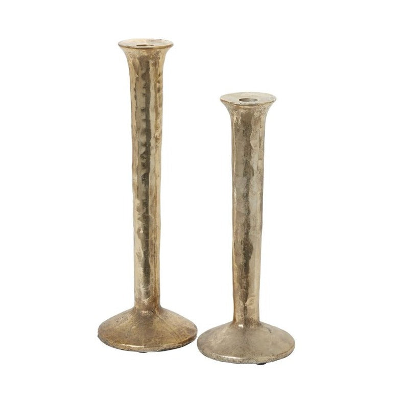 Antique Gold Hammered Candlestick (2 Sizes)